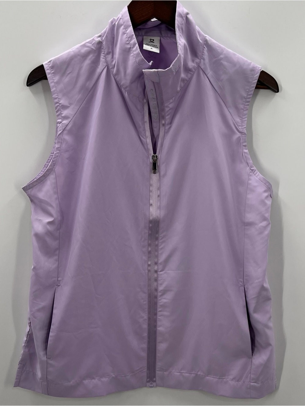 460 Daily Sports Medium Lavender Sleeveless Zip Golf Vest